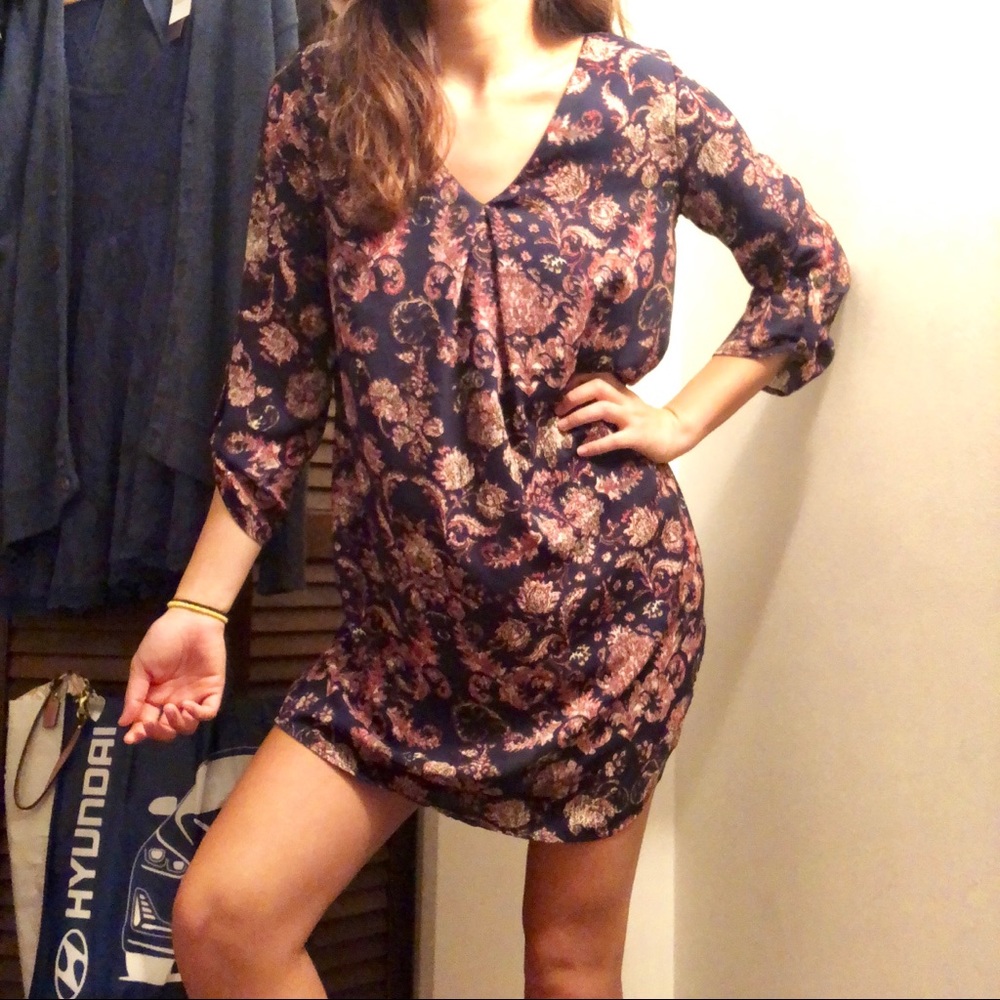 Lush floral long sleeved dress
